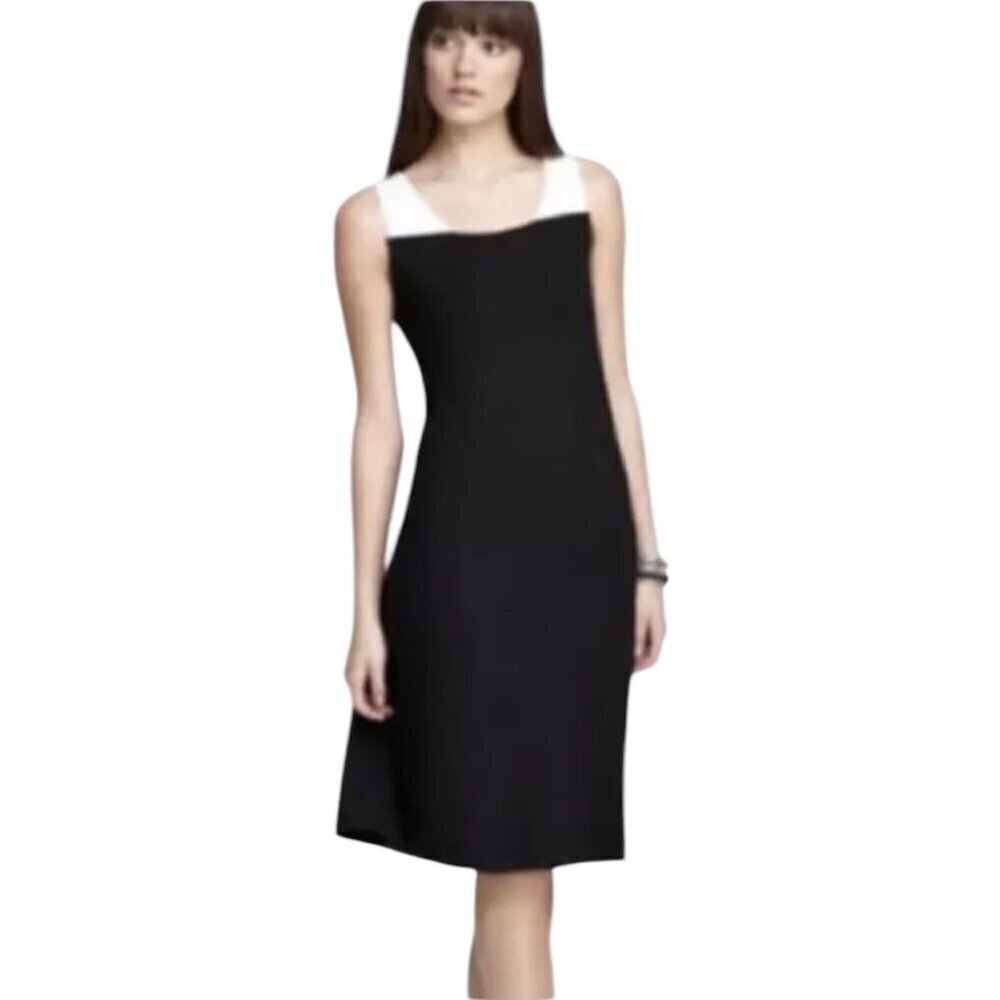 Eileen Fisher Firefly Viscose Jersey Dress w/ Back Cutout, Women's Size L